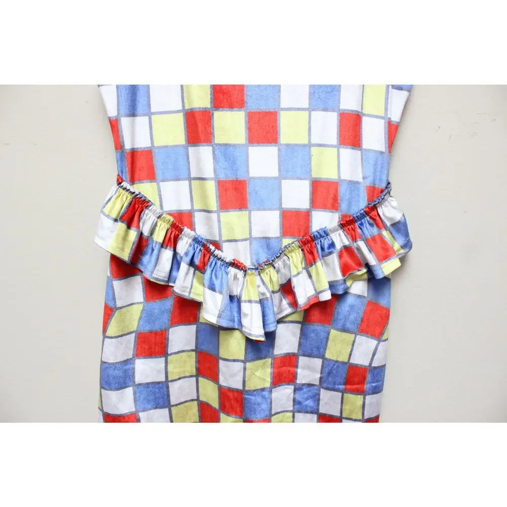 Fashion Brand Company Multicolor Checkerboard Ruffle Romper - Picture 2 of 4